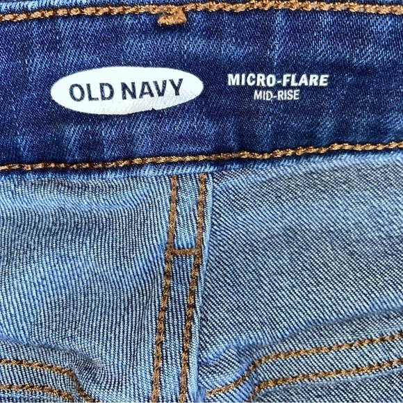 OLD Navy micro flare high rise jeans in a rich blue. May be your next favorites. - Picture 6 of 7